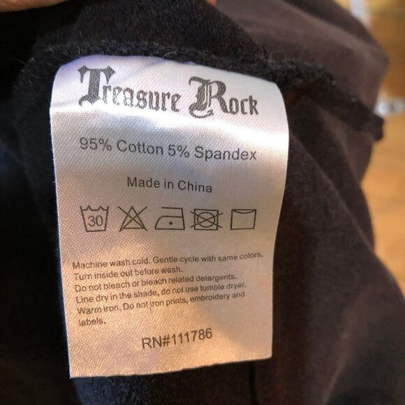 Treasure Rock Womens Size XL Black Rhinestones Full Zip Up Hoodie Jacket - Picture 12 of 12